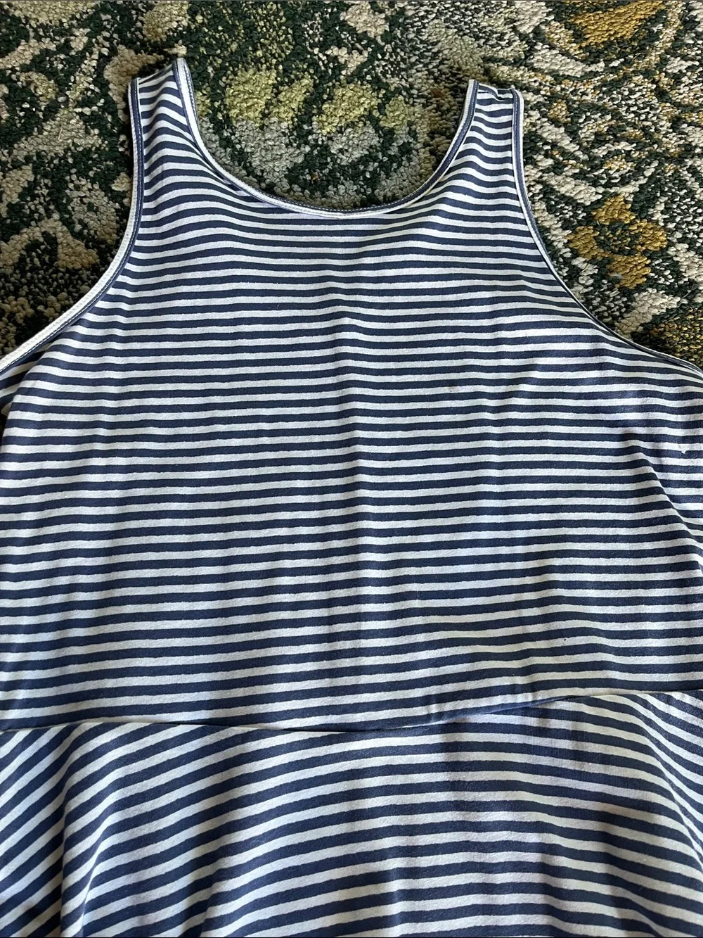 Old Navy Navy and White Striped Tank Dress